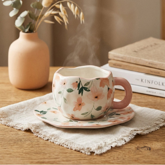 Porcelain Mug & Saucer